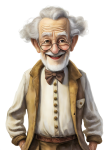 Caricature, Old Man, Png