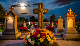 Cemetery, All Souls Day, Chrysanthemums