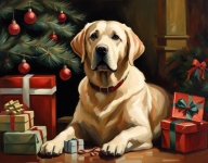 Labrador Vintage Christmas