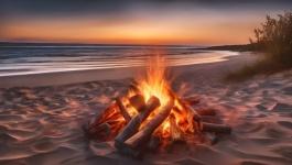 Campfire Beach Sunset