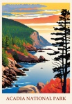 Maine, Acadia Travel Poster