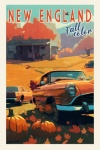 New England Fall Travel Poster