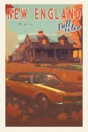 New England Fall Travel Poster