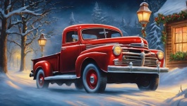 Vintage Pickup Truck Christmas