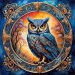 Ornate Owl Fancy Frame