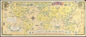 Peace Map Of The World United 1944