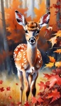 Fawn Deer Autumn Forest