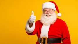 Santa Claus With Thumb Up