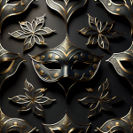 Seamless Gold Mask Background