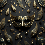 Seamless Gold Mask Background