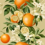 Seamless Oranges Background