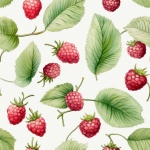 Seamless Raspberry Fruit Pattern