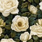 Seamless White Roses