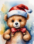 Teddy Bear Christmas Illustration