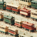 Toy Trains Seamless Pattern