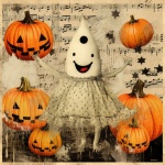 Vintage Halloween Ghost Art