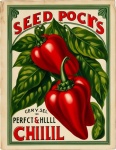 Vintage Seed Packet Peppers