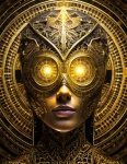Woman, Mask, Futuristic