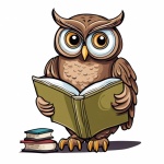 Wise Owl Book Clipart