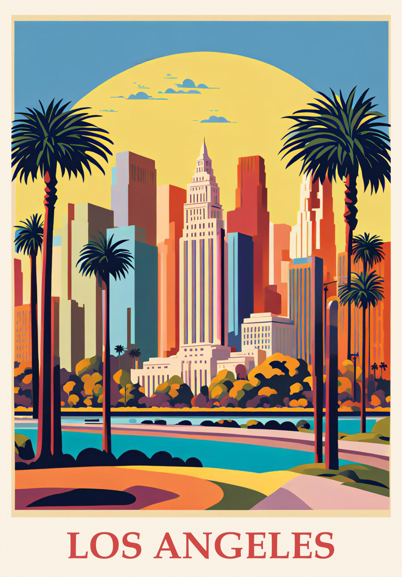 Los Angeles Travel Poster Free Stock Photo Public Domain Pictures