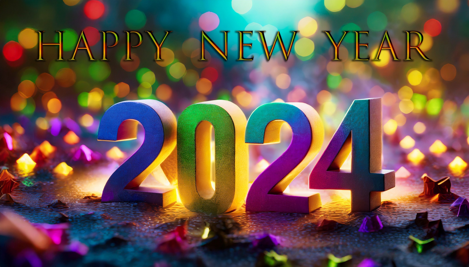 New Year Year 2024 Greeting Card Free Stock Photo Public Domain