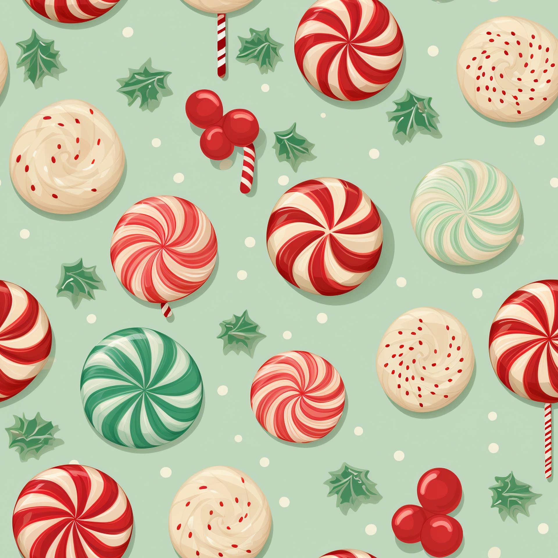 Peppermint Christmas Candy Seamless Free Stock Photo - Public Domain ...