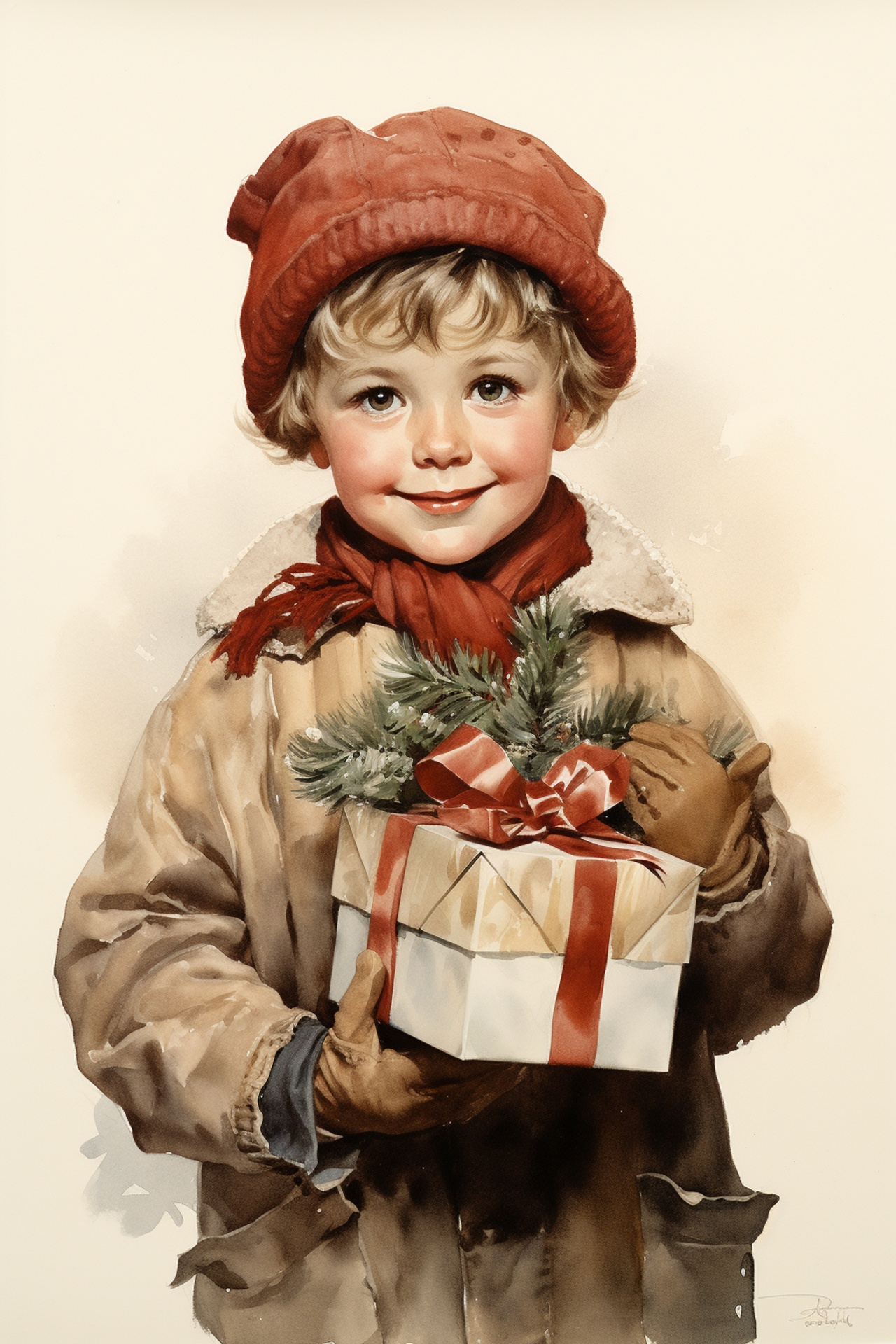 Vintage Children At Christmas