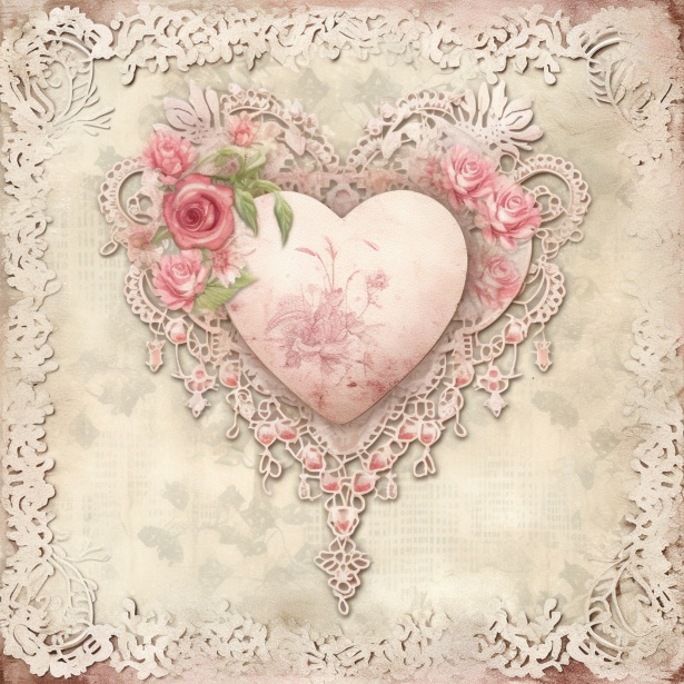 Vintage Illustration Of A Heart And Free Stock Photo - Public Domain ...