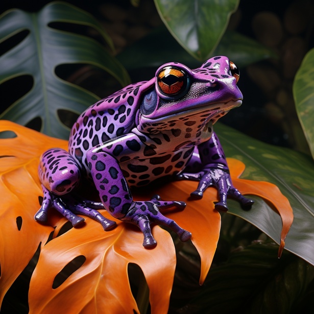 Purple Harlequin Frog Art Free Stock Photo - Public Domain Pictures