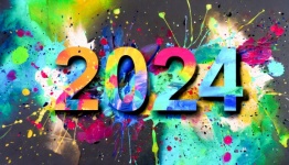 2024, New Year, Digital Art