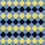 Blue Yellow Argyle Diamond Pattern