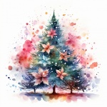 Boho Christmas Tree Background