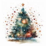 Boho Christmas Tree Background