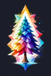 Bright Multicolor Christmas Tree