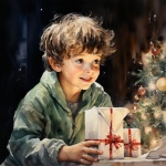Child Joy Of Christmas Art