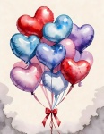 Birthday Balloons Hearts