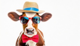 Funny Cow With Sunglasses