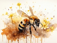 Honeybee And Flower