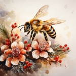 Honeybee Christmas Art