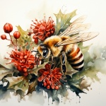Honeybee Christmas Art