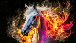 Head Horse, Fire, Art