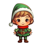Cute Christmas Elf Cartoon