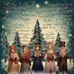 Musical Christmas Tree Carolers Art