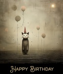 Funny Sad Cat Birthday Greeting