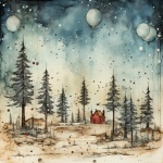 Whimsical Wintry Forest Art