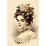 Vintage Victorian Woman Portrait