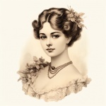 Vintage Victorian Woman Portrait