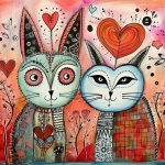 Valentine Animal Creatures Art