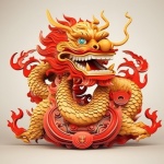 Chinese New Year Dragon Print