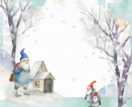 Christmas Gnome Art Print